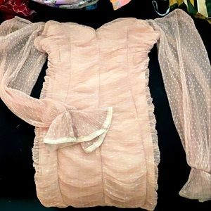 Ootd fashion blush/nude dress